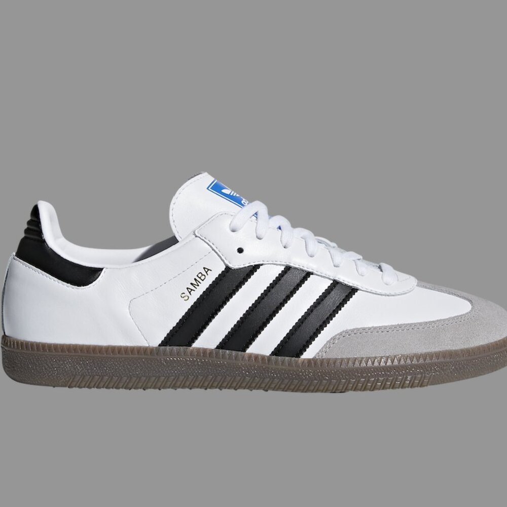 Adidas Samba OG Shoes White / Gray Size 8.5 Like new!